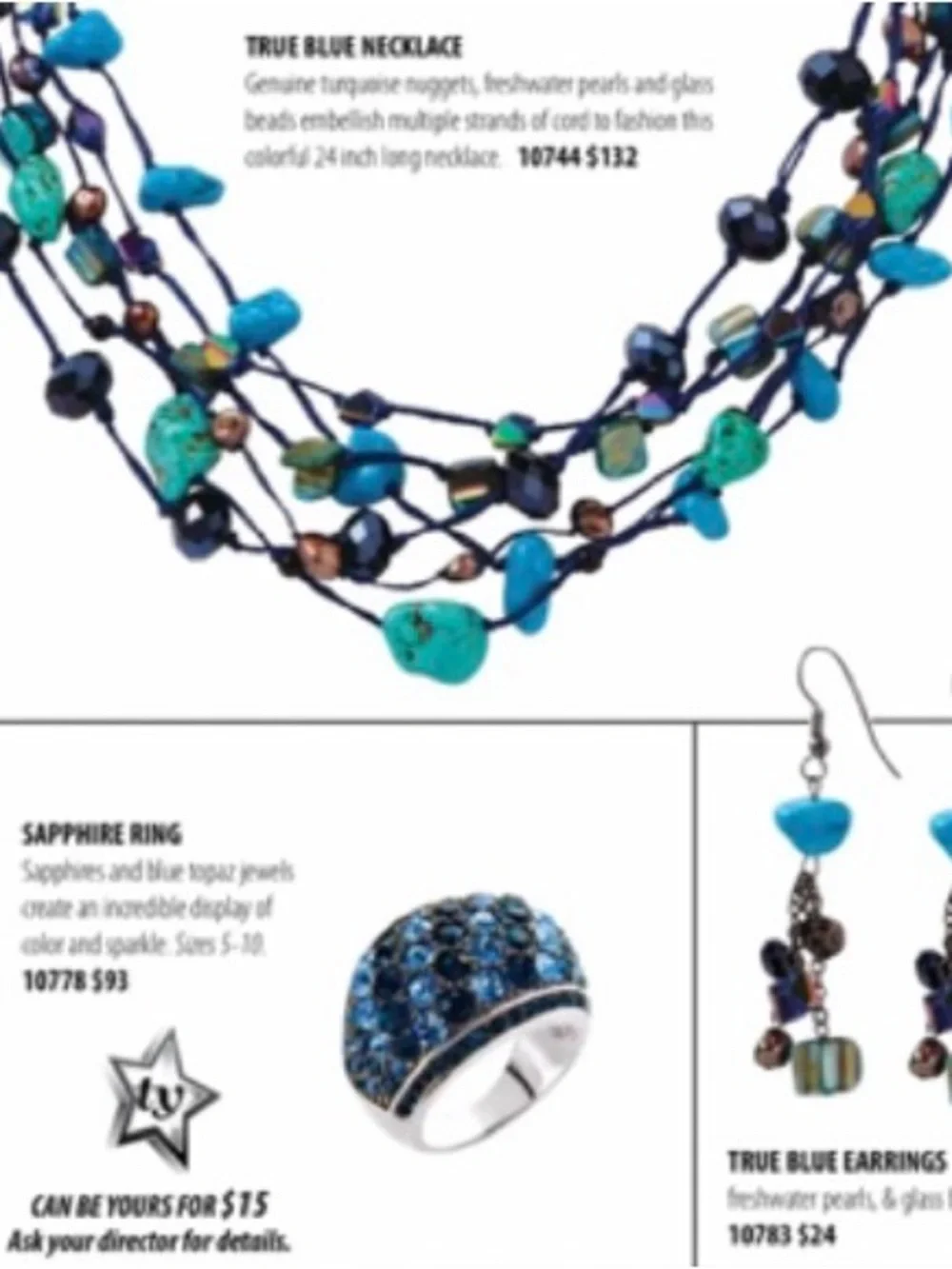 💙 Park Lane TRUE BLUE Necklace & Matching Earrings Set